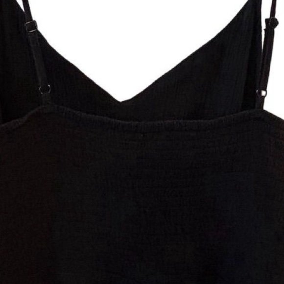 Aerie Women's Black V-Neck Maxi Dress w/ Front Cut-Out Detail Size Large - Picture 4 of 14